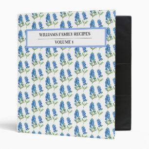 Bluebonnet Texas State Flower Blue Wildflower  Binder