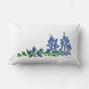 Bluebonnet Wild Flowers, Texas Flowers Lumbar Pillow
