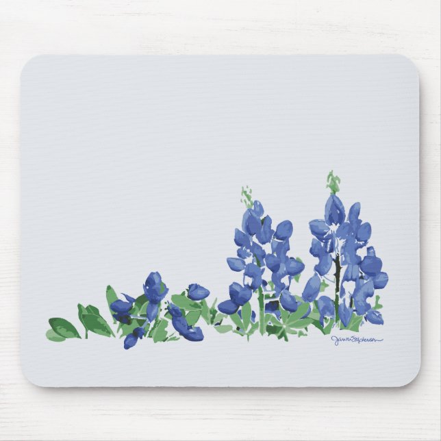 Bluebonnet Wild Flowers, Texas Flowers Mouse Pad (Front)