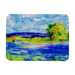 bluebonnet wildflowers magnet