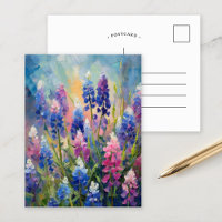 Bluebonnets Abstract Floral Art