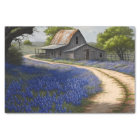 Bluebonnets and Old Barn in Texas Decoupage