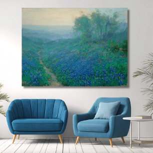 Bluebonnets at Dawn, Onderdonk Canvas Print