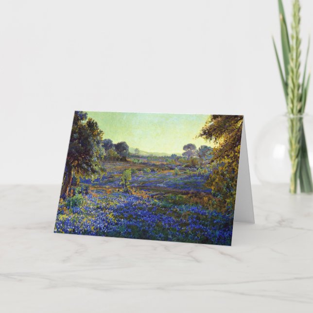Bluebonnets at Late Afternoon, near La Grange,  Card (Front)