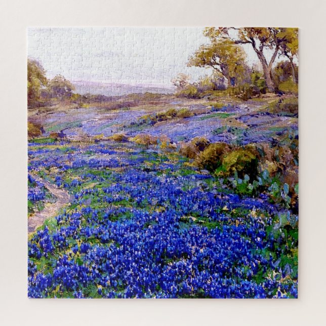 Bluebonnets at Twilight, North of San Antonio Jigsaw Puzzle (Vertical)