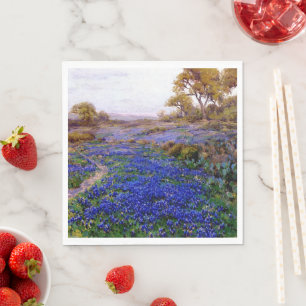 Bluebonnets at Twilight, North of San Antonio Napkin