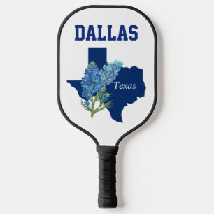 Bluebonnets Austin Dallas Floral Texan Flag  Pickleball Paddle