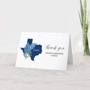 Bluebonnets Blue Floral Texas Mariage Merci
