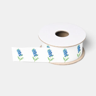 Bluebonnets Blue Flowers Texas Texan Floral Grosgrain Ribbon