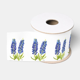 Bluebonnets Blue Flowers Texas Texan Floral Grosgrain Ribbon