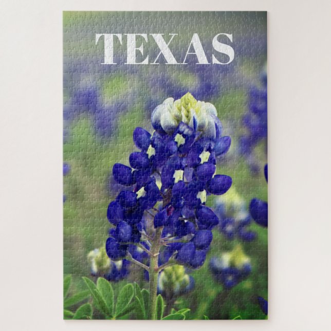 Bluebonnets Blue Flowers Texas Texan Floral Jigsaw Puzzle (Vertical)