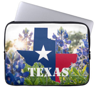 Bluebonnets Blue Flowers Texas texan Floral  Laptop Sleeve