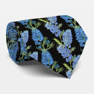 Bluebonnets Blue Flowers Texas Texan Floral Tie