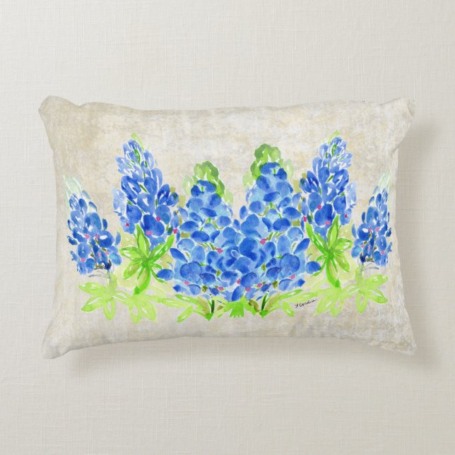 Bluebonnets Coussin Fleur sauvage (Devant)