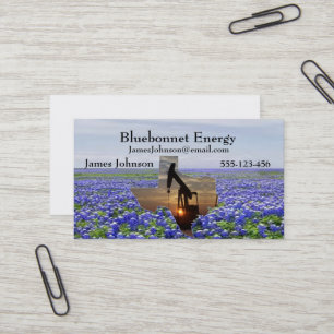 Bluebonnets de cartes de visite d'huile et