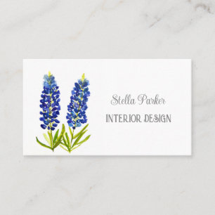 Bluebonnets Elegant Floral Texas Business Card