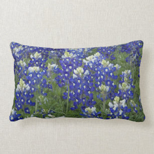 Bluebonnets Field Texas State Flower Lumbar Pillow