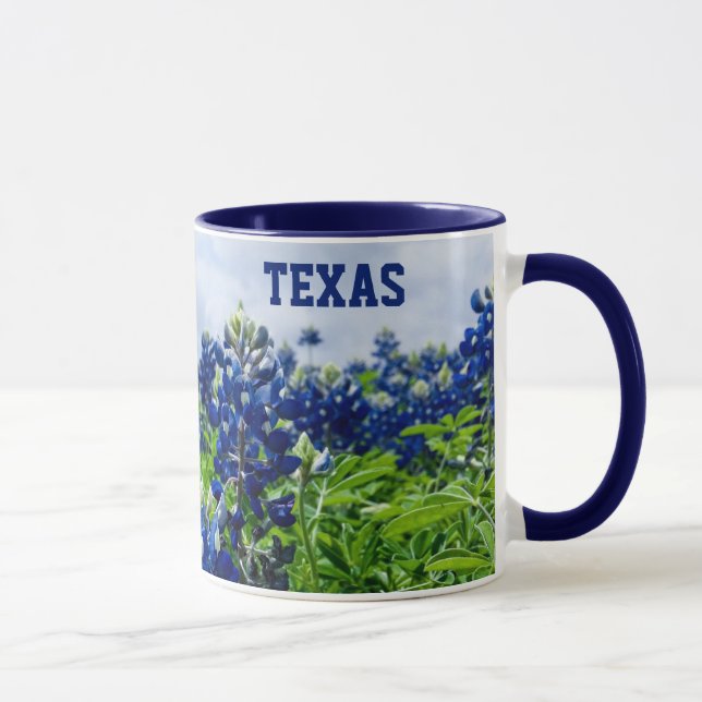 Bluebonnets Fleurs bleues Texas Texan Floral Mug (Droite)
