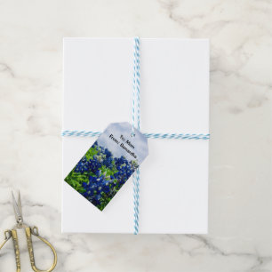 Bluebonnets Flowers Blue Floral Pretty Elegant Mom Gift Tags