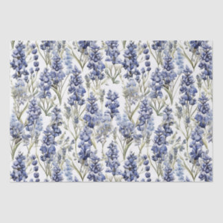 Bluebonnets Flowers Blue Watercolor Wildflowers Tissue Paper