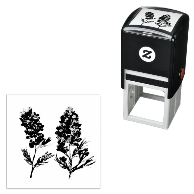 Bluebonnets Flowers Wildflowers Lupine Texas  Self-inking Stamp (In Situ)
