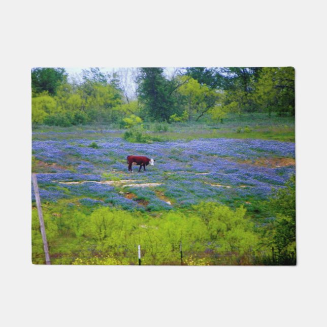 Bluebonnets In Texas Doormat (Front)