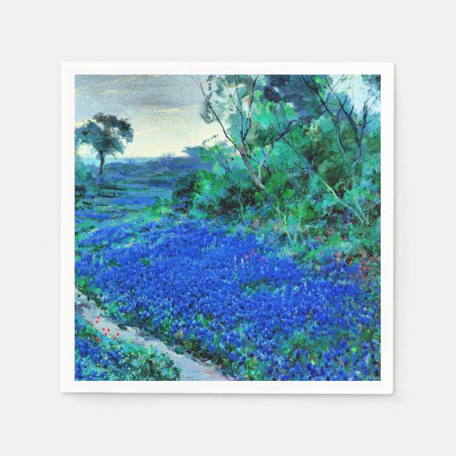 Bluebonnets in the Misty Morning Napkin (Front)