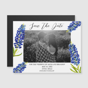 Bluebonnets Photo Mariage Ressort Magnet