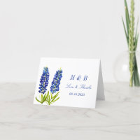 Bluebonnets Texas Blue Floral vintage watercolor