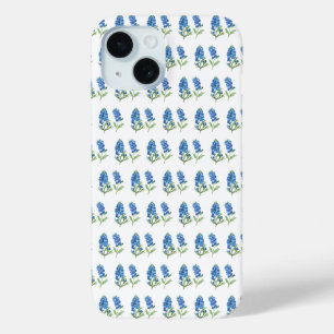 Bluebonnets Texas Blue Flowers Watercolor iPhone 15 Case