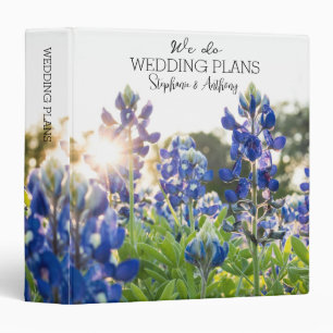 Bluebonnets Texas Blue Wildflower Wedding Binder