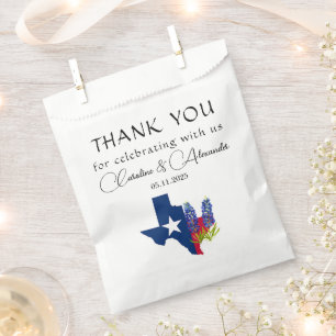 Bluebonnets Texas Floral Modern Chic Wedding Favour Bag