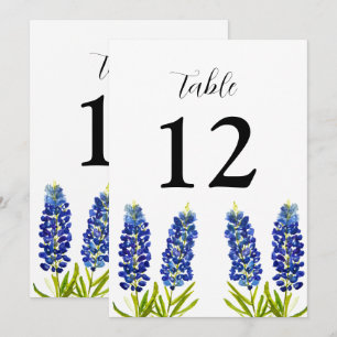 Bluebonnets Texas Floral Wildflower Blue Wedding Invitation