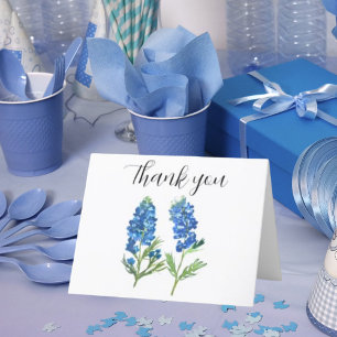 Bluebonnets Texas Flowers Baby Shower Thank you 