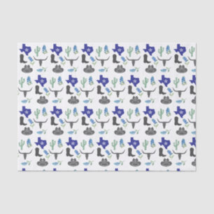 Bluebonnets Texas Flowers Wildflowers Watercolor Tissue Paper