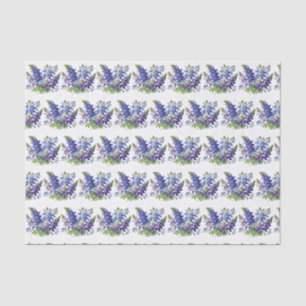 Bluebonnets Texas Flowers Wildflowers Watercolor Tissue Paper