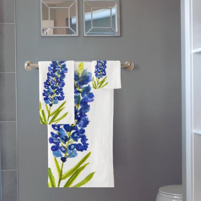 Bluebonnets Texas State Blue Flowers Aquarelle (Créateur téléchargé)