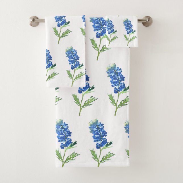 Bluebonnets Texas State Blue Flowers Aquarelle (En situation)
