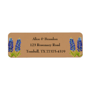 Bluebonnets Texas State Flowers Lupine Boho Brown