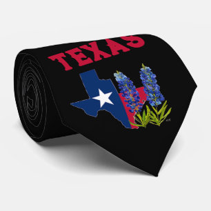 Bluebonnets Texas State Flowers Lupine Lone Star Tie
