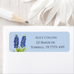 Bluebonnets Texas State Flowers Lupine Watercolor