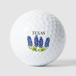 Bluebonnets Texas State Flowers Lupine Watercolor Golf Balls