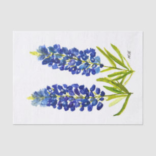 Bluebonnets Texas State Flowers Lupine Watercolor Tissue Paper