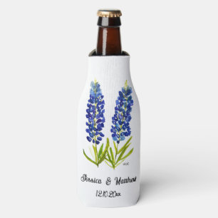 Bluebonnets Texas Texan floral nature Weddings Bottle Cooler