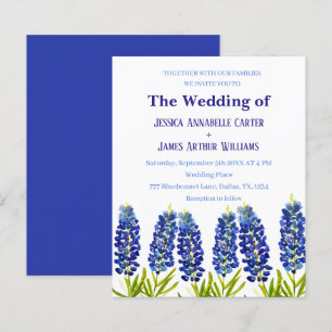 Bluebonnets Texas Watercolor Floral Wedding