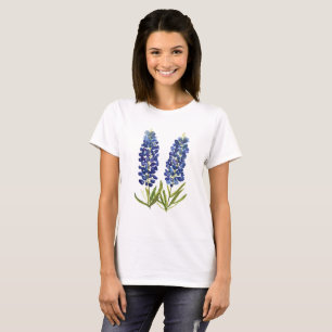 Bluebonnets Texas Wildflowers Lupine Watercolor T-Shirt