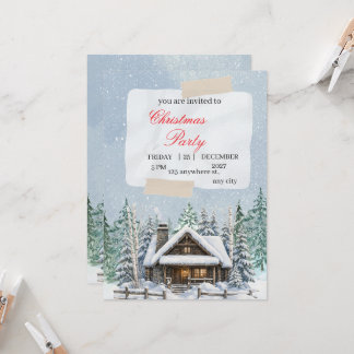 BlueChristmas Party Invitation