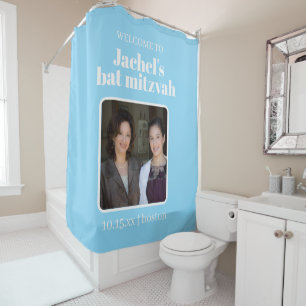 BlueCustom Cute Bat Mitzvah Photo Welcome