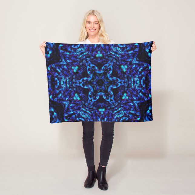 Blued Up Fleece Blanket (In Situ)