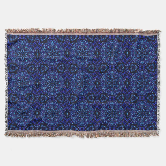 Blued Up Throw Blanket (Front)